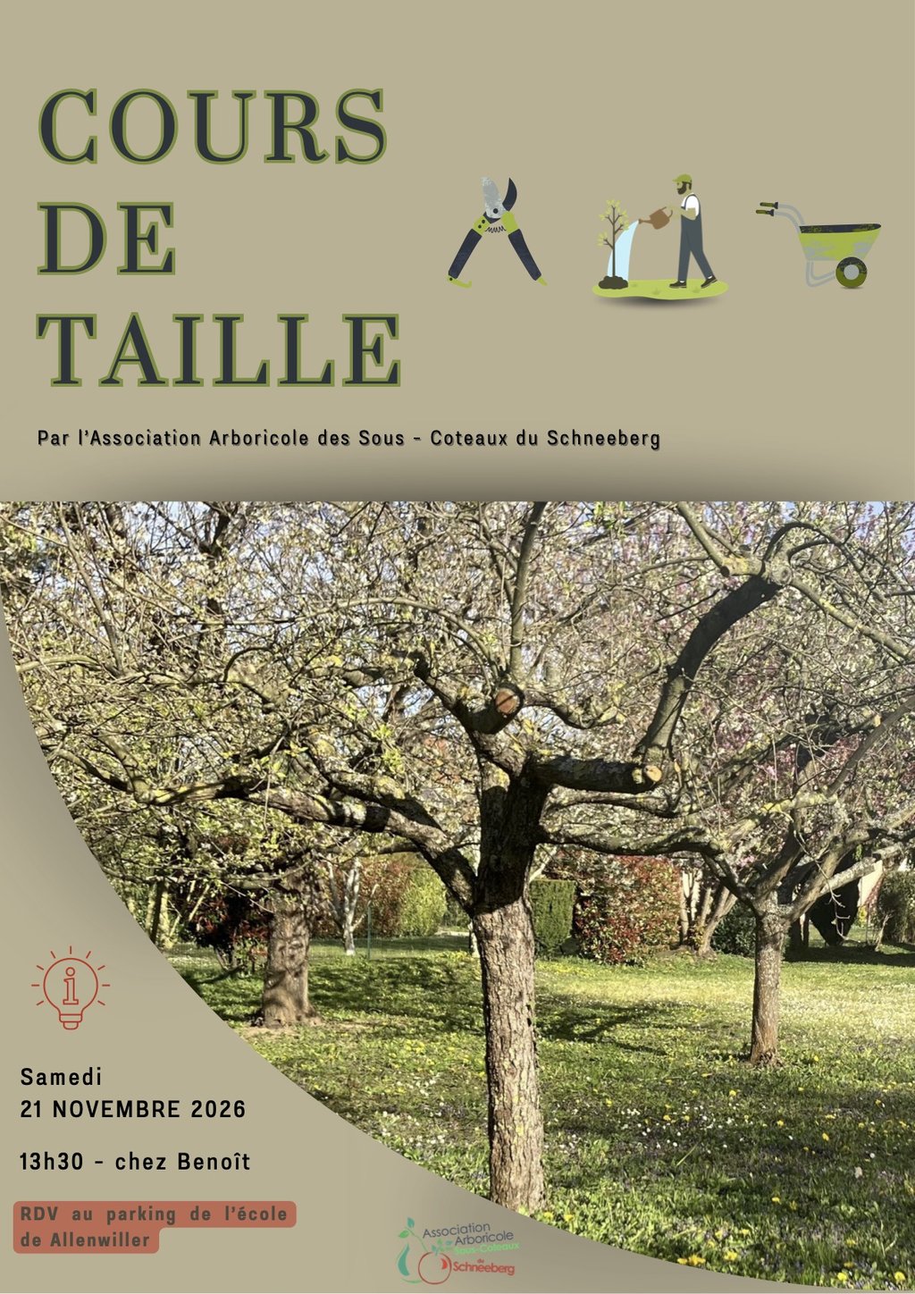 A  ALLENWILLER – Cours de taille participatif au verger-école de Romanswiller